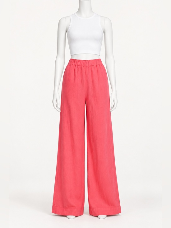 Victoria's Secret Pants - Victoria's Secret Coral Wide-Leg High-Waist Pants